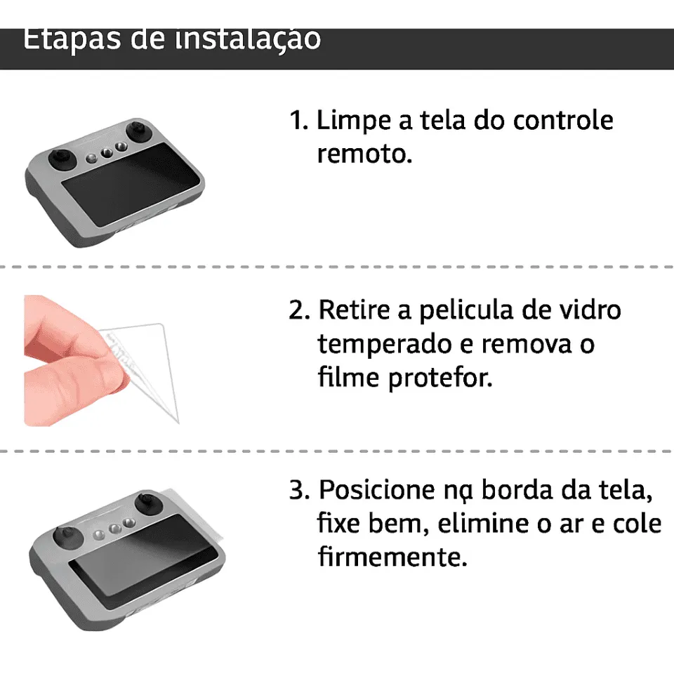 Película Protetora para Controle DJI Rc - Rc2 - Rc Pro