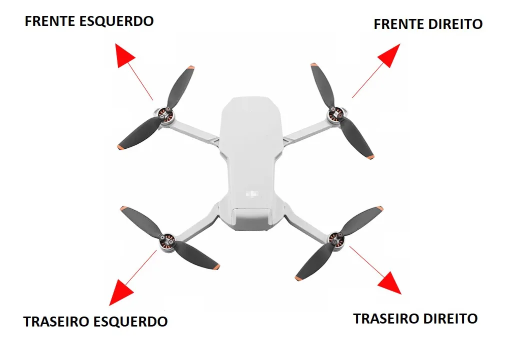 Braço Completo Mini 4 Pro Traseiro Esquerdo